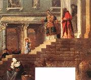 TIZIANO Vecellio Presentation of the Virgin at the Temple (detail) er Spain oil painting artist